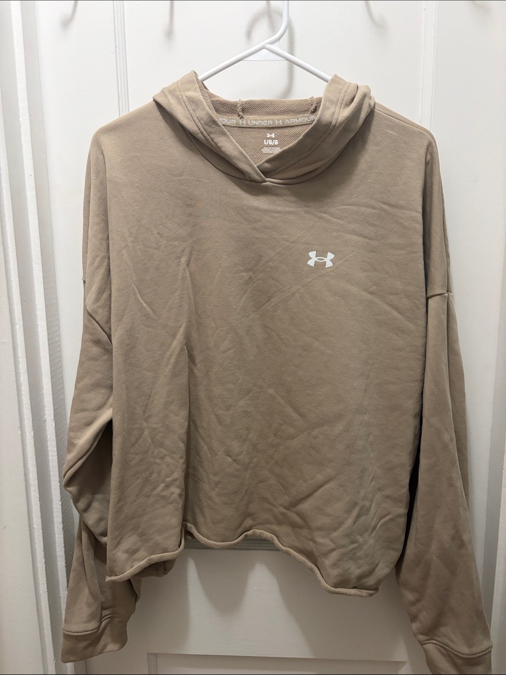 Under Armour Woman's Tan Hoodie Sweatshirt
